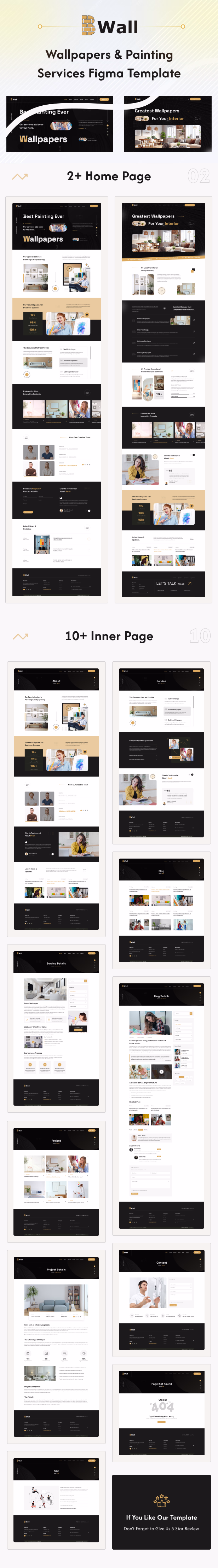 Bwall - Wallpapers and Painting Services Figma Template